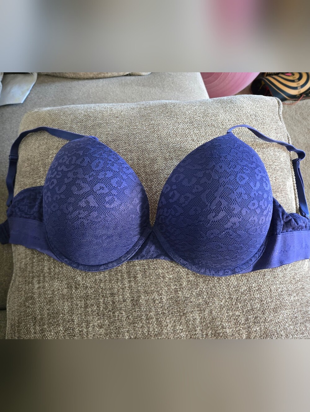 PINK Victoria's Secret Purple Lace Push-Up Bra